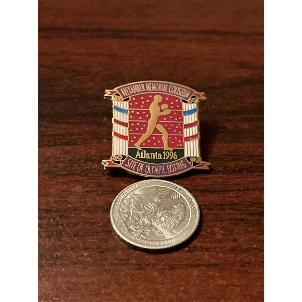 1996 Atlanta Olympics‎ Alexander Memorial Coliseum Boxing Site Lapel Hat Pin